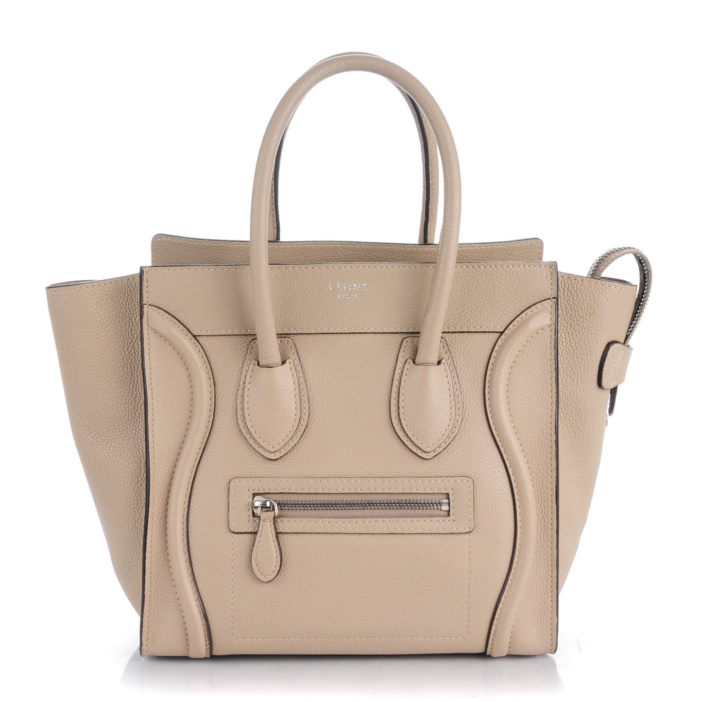 Drummed Calfskin Micro Luggage Dune