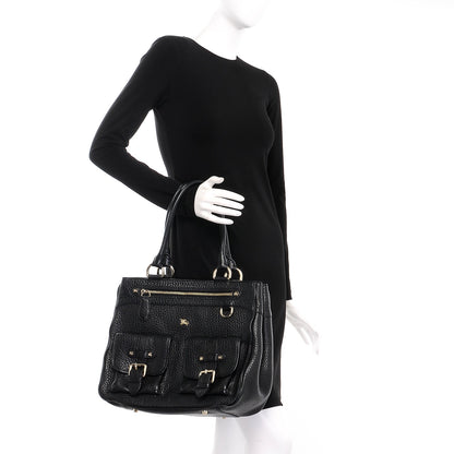 Burberry Hertiage Grain Medium Chadwich Tote Black 2 of 13
