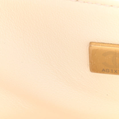 Chanel Caviar Quilted Medium Boy Flap White 6 of 10