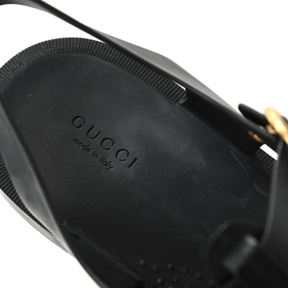 Gucci Rubber Mens Buckle Strap Stud Sandal 9 Black 8 of 10