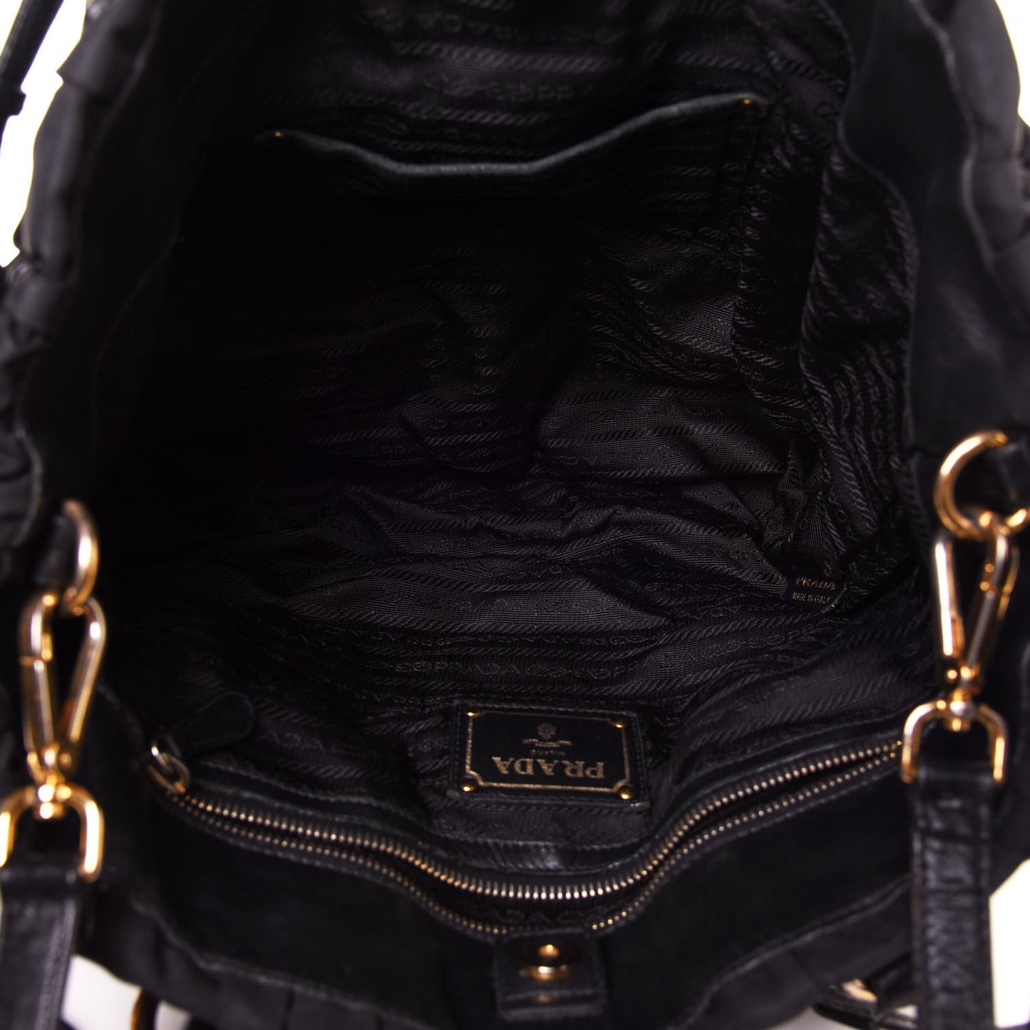 Tessuto Nylon Gaufre Tote Black