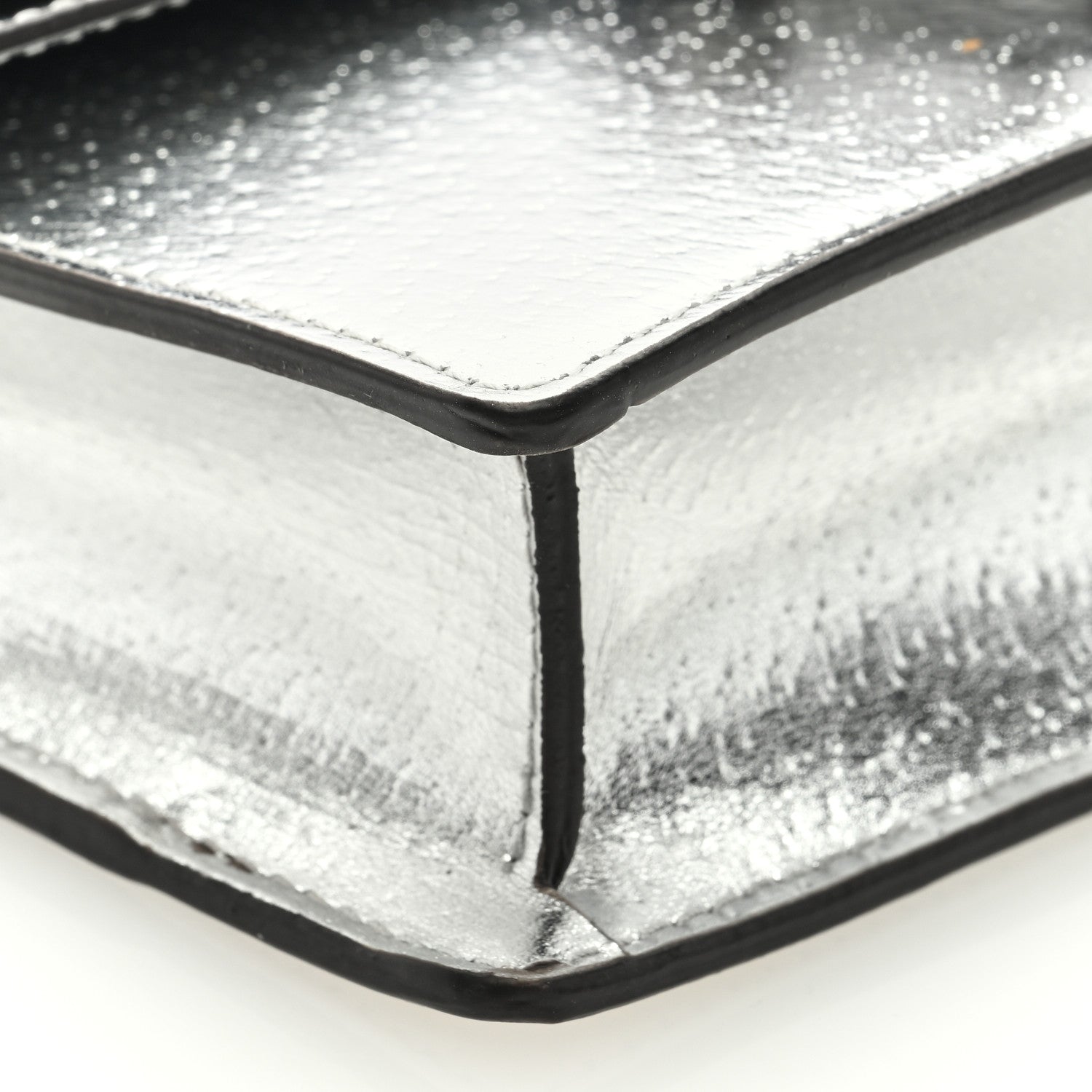 Gucci Metallic Calfskin Super Mini Dionysus Shoulder Bag Silver 7 of 9