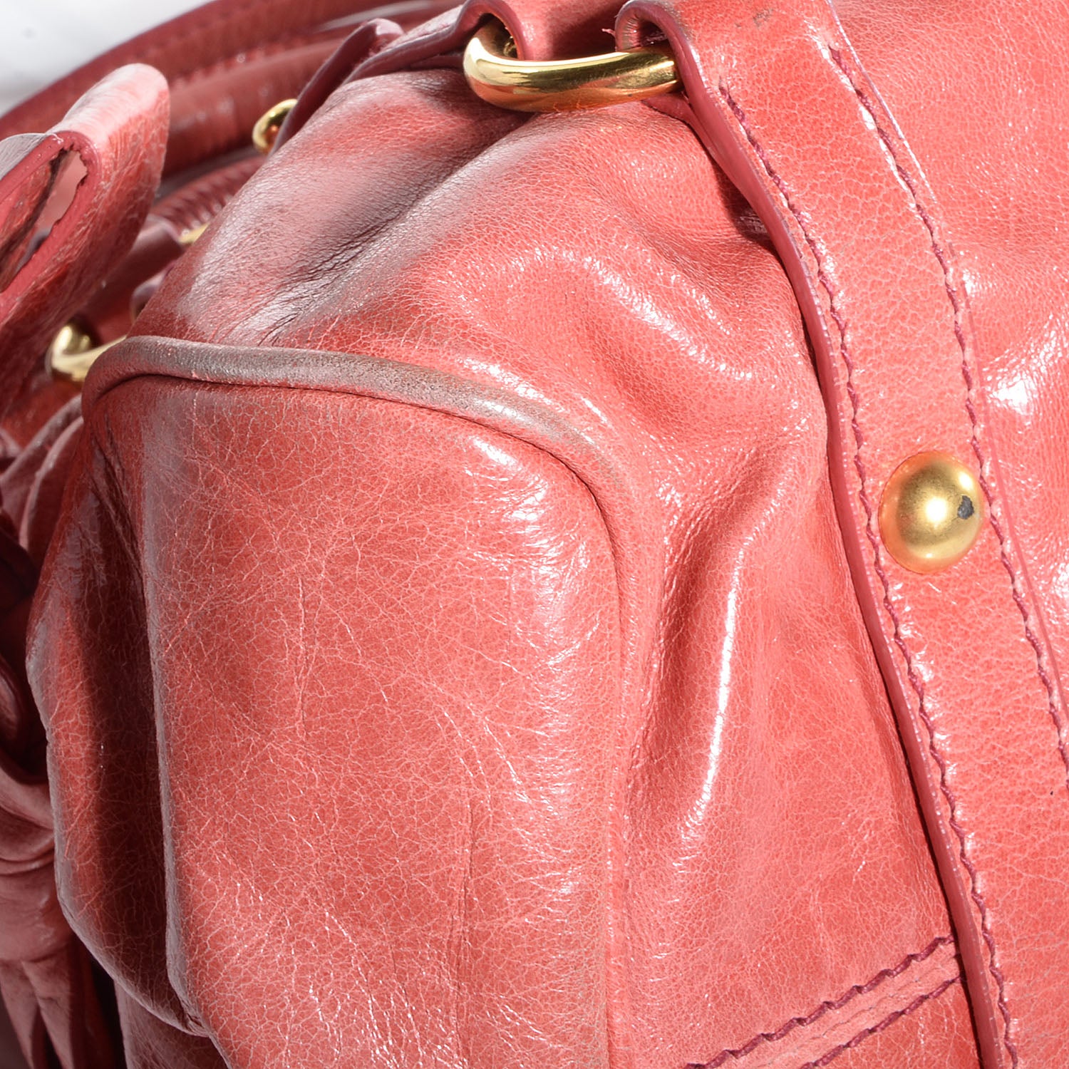 Miu Miu Vitello Lux Mini Bow Bag Rosa 5 of 12