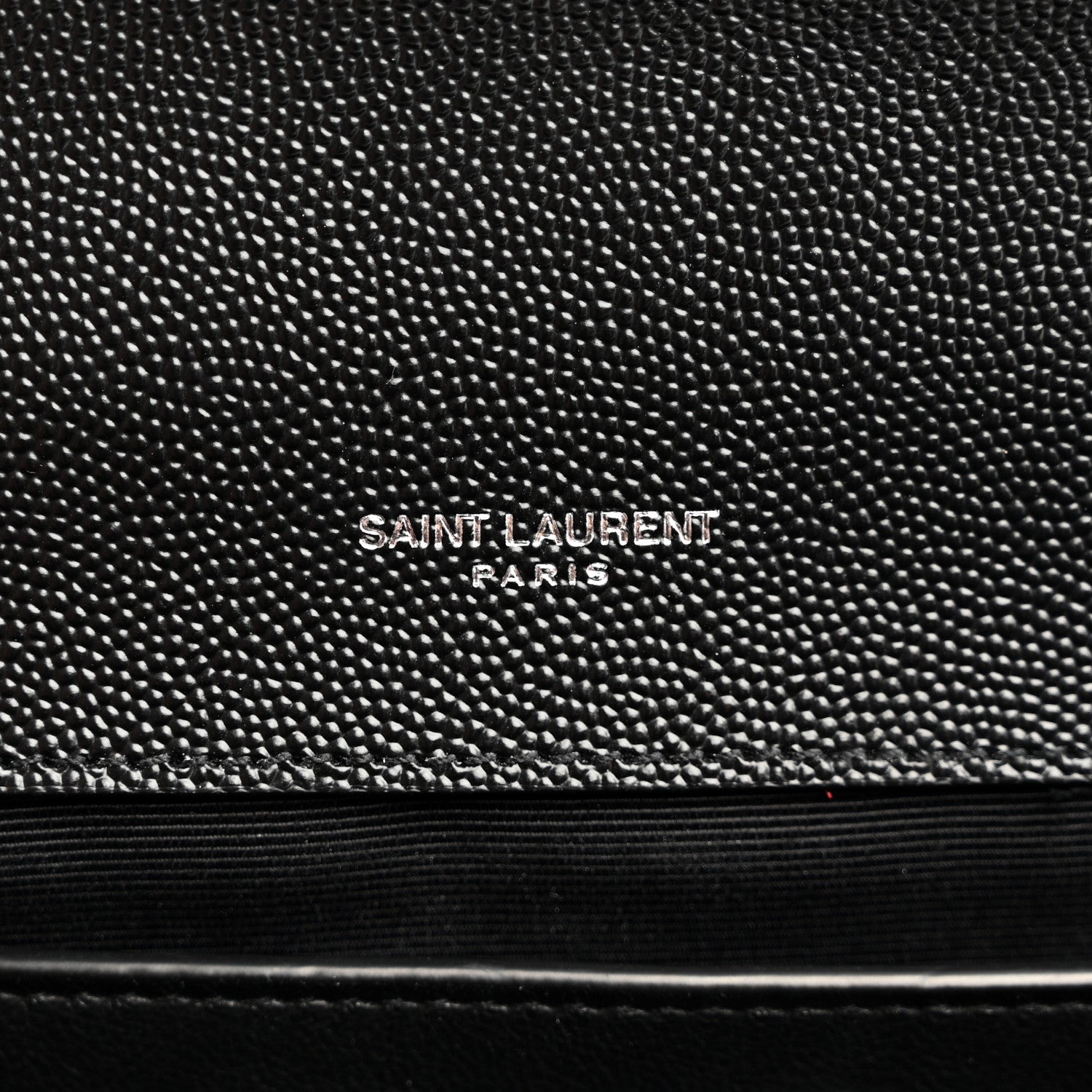 Saint Laurent Grain De Poudre Textured Mixed Matelasse Triquilt Medium Monogram Satchel Black 7 of 11