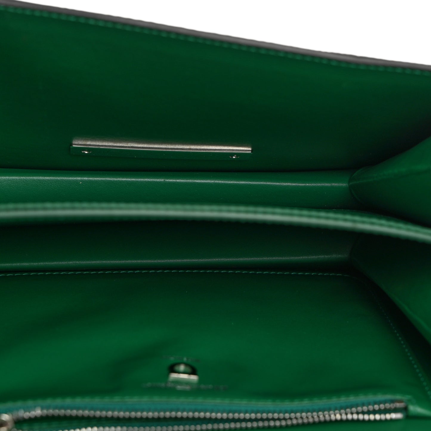 Calfskin Reptile Embossed Joanne Crossbody Emerald Green