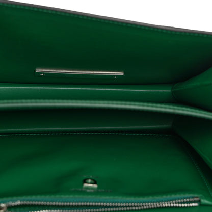 Salvatore Ferragamo Calfskin Reptile Embossed Joanne Crossbody Emerald Green 5 of 10