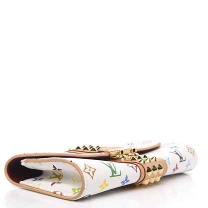 Louis Vuitton Monogram Multicolor Courtney Clutch White 4 of 9