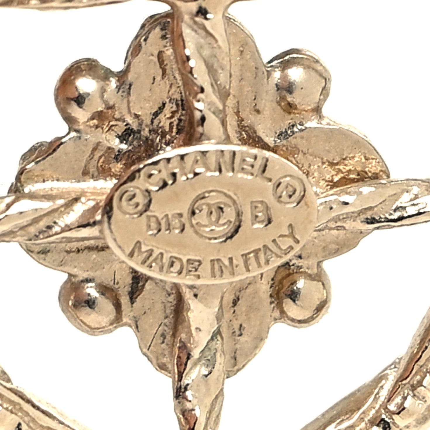 Chanel Enamel CC Rope Shield Drop Earrings Gold 4 of 4