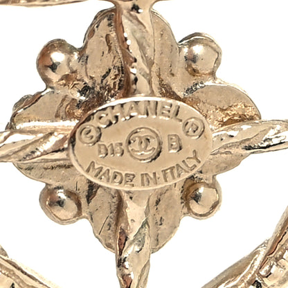 Chanel Enamel CC Rope Shield Drop Earrings Gold 4 of 4