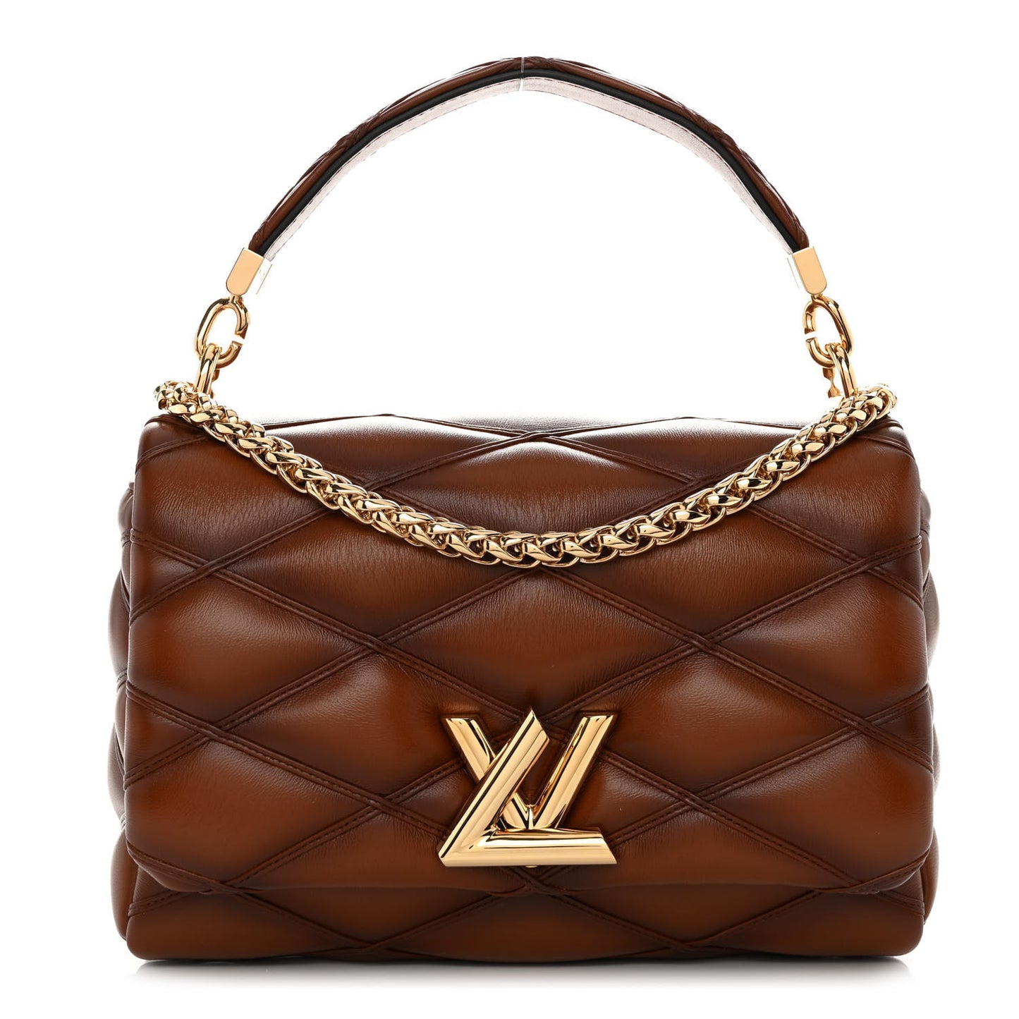 Lambskin Malletage Top Handle GO-14 MM Tan