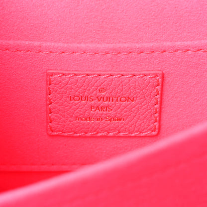 Louis Vuitton Grained Calfskin Tufted Monogram Mini Dauphine Fluo Pink 6 of 10
