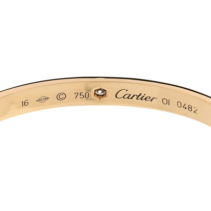 Cartier 18K Yellow Gold 1 Diamond LOVE Cuff Bracelet 16 3 of 3