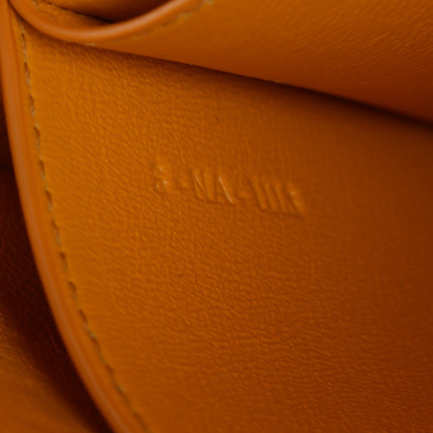 Celine Grained Calfskin Trotteur Messenger Saffron 10 of 11