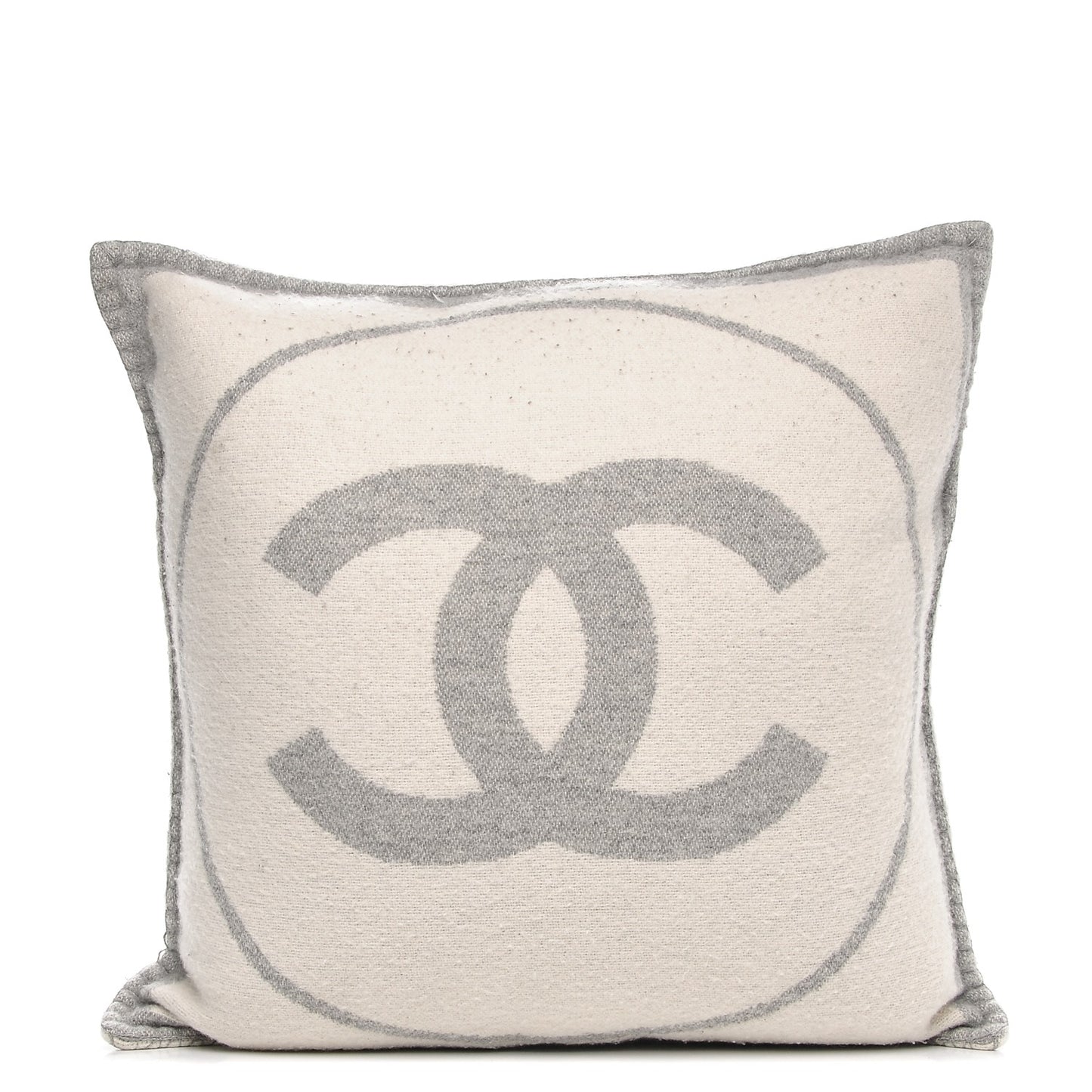 Merino Wool Cashmere CC Pillow Grey Off White