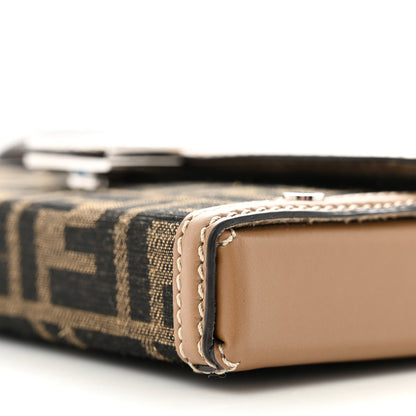 Fendi Recycled Fabric Jacquard Vitello King FF 1974 Baguette Soft Trunk Phone Pouch Tobacco Moro Sand 10 of 11