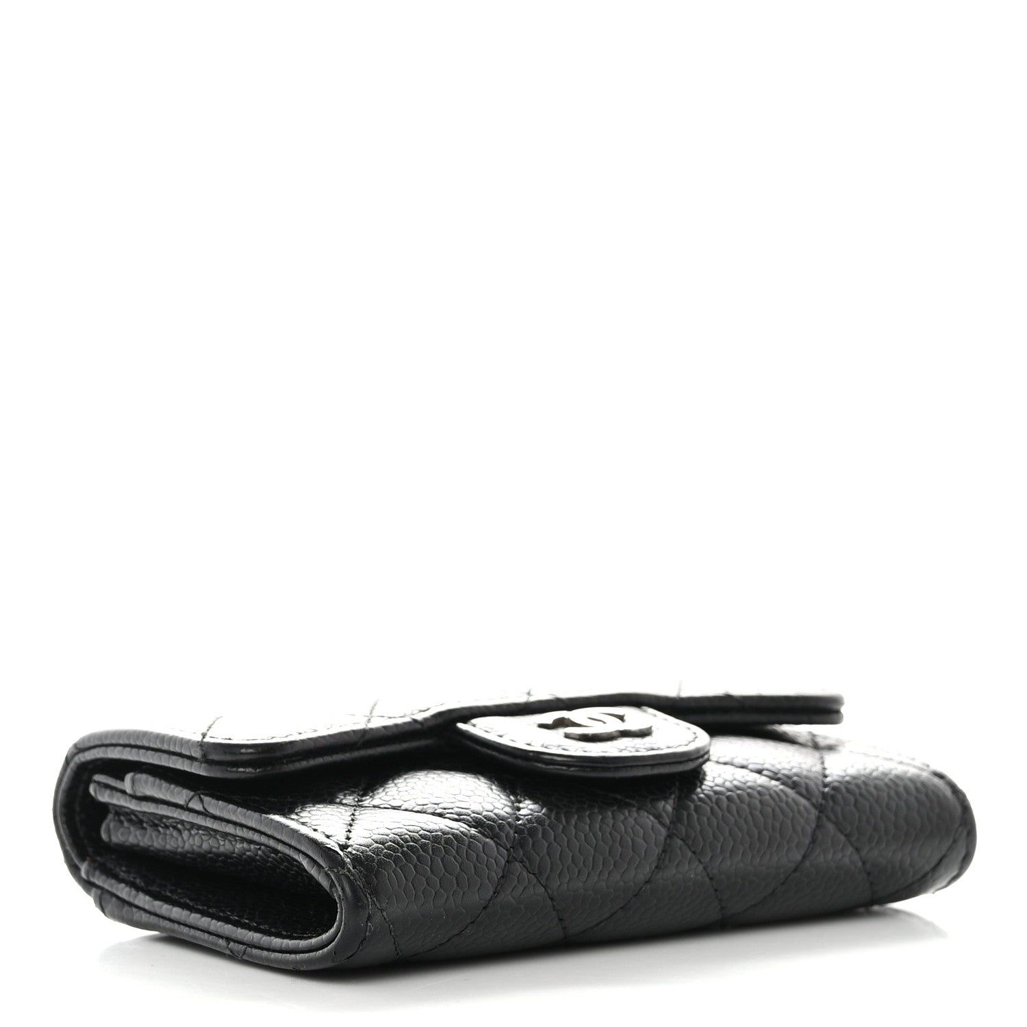 Chanel Caviar Quilted Flap Card Holder Wallet Black 4 of 7