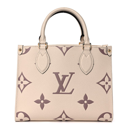 Louis Vuitton Empreinte Monogram Giant Onthego PM Creme Bois De Rose 1 of 9
