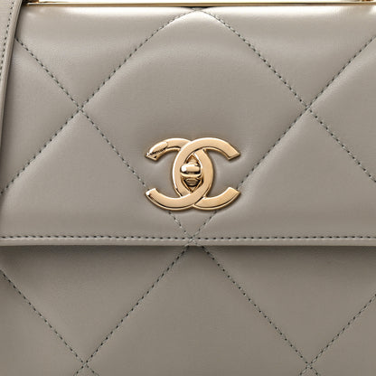 Chanel Lambskin Quilted Small Trendy CC Top Handle Flap Grey 8 of 10