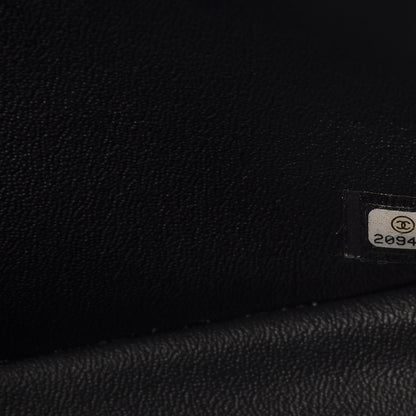 Chanel Lambskin Chevron Quilted Jumbo Double Flap So Black 18 of 19