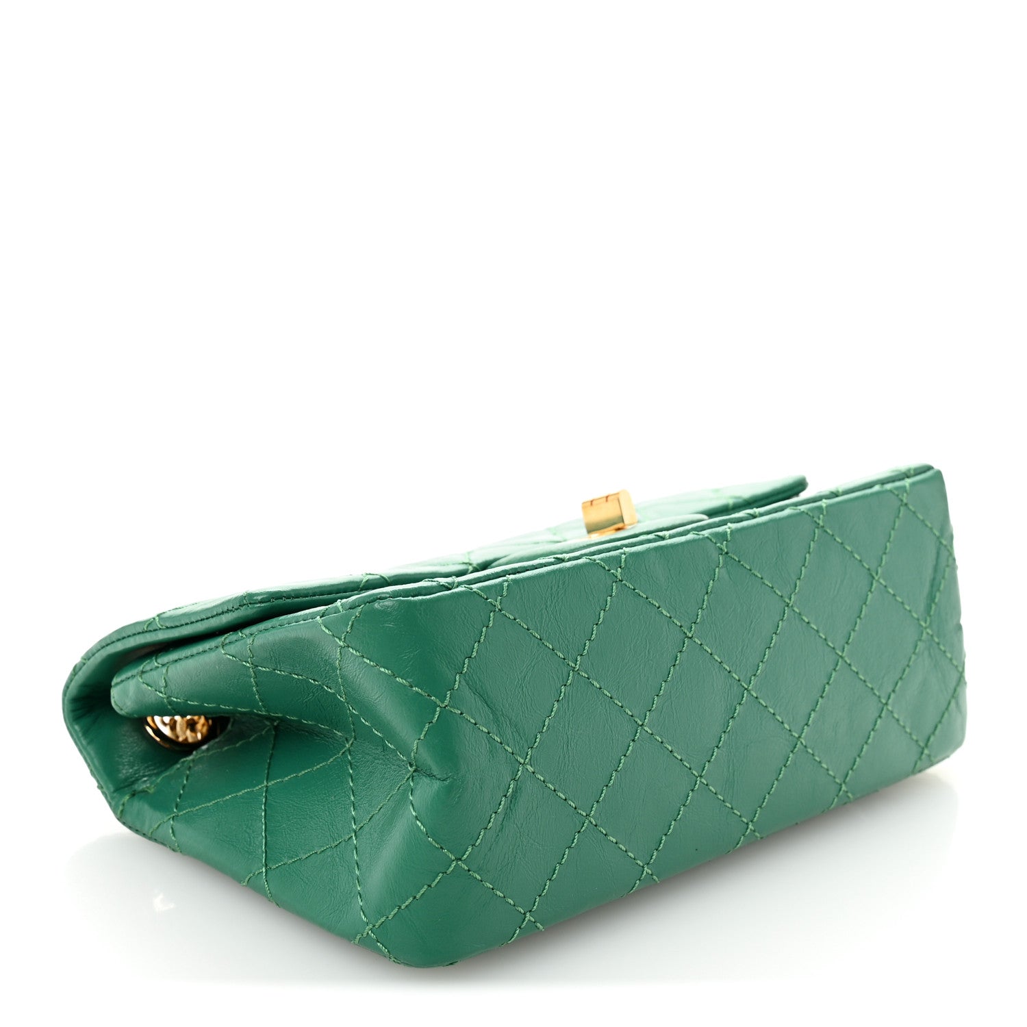 Chanel Aged Calfskin Quilted 2.55 Reissue Mini Flap Green 4 of 11