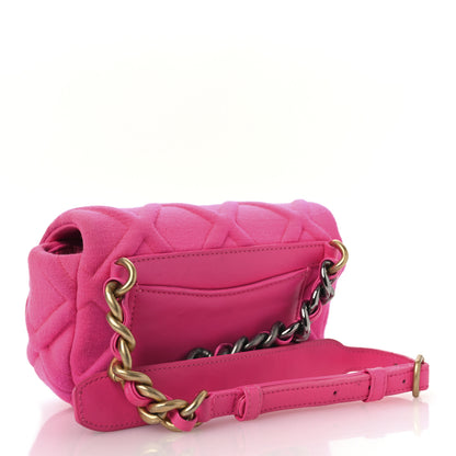 Chanel Jersey Quilted Chanel 19 Waist Bag Pink 3 of 14