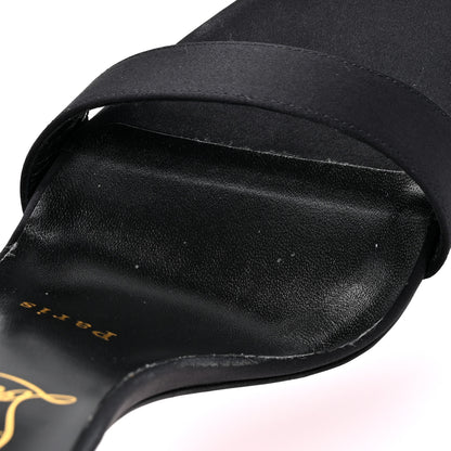 Christian Louboutin Satin Glossy Lipgloss Queen 100 Sandals 39 Black 10 of 11