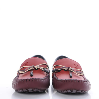 Louis Vuitton Mens Mat Calfskin Arizona Car Shoe Moccasin Loafers 7.5 Rouge 2 of 5