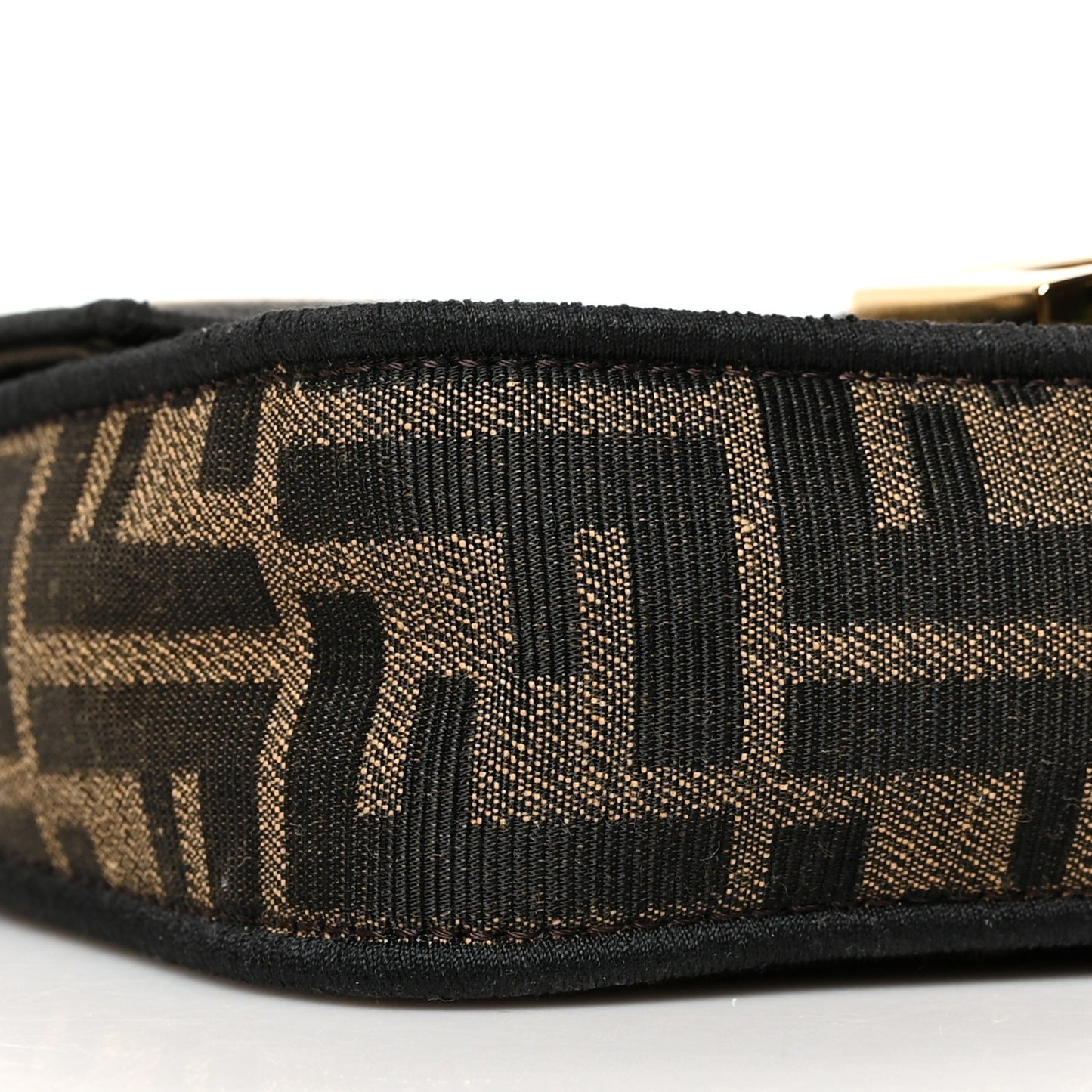 Fabric Jacquard FF 1974 Mini Baguette Tobacco Moro Black