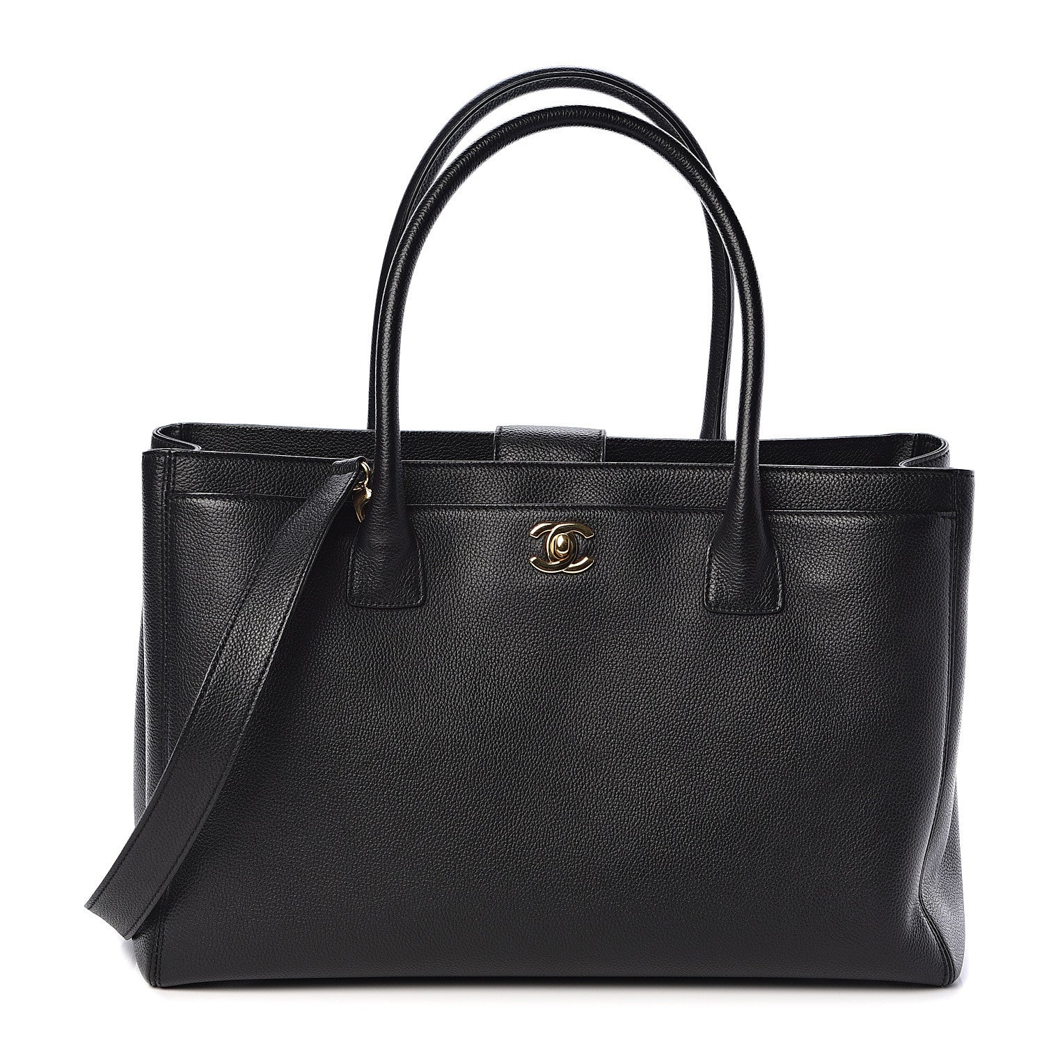 Chanel Calfskin Cerf Executive Shopper Tote Black 1 of 11