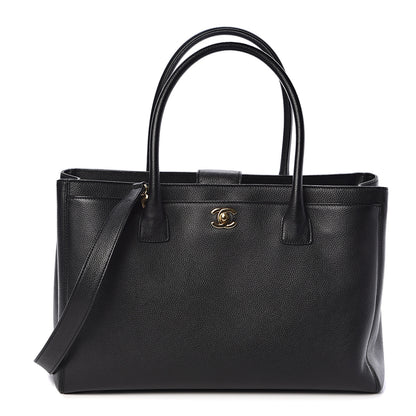 Chanel Calfskin Cerf Executive Shopper Tote Black 1 of 11