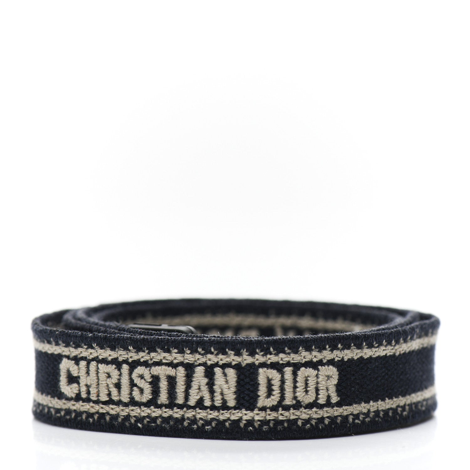Christian Dior Canvas Embroidered Sunglasses Cord Navy Blue 2 of 4