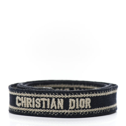 Christian Dior Canvas Embroidered Sunglasses Cord Navy Blue 2 of 4