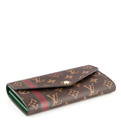 Louis Vuitton Monogram My LV Heritage Sarah Wallet NM Bordeaux Vert Anglais 4 of 6