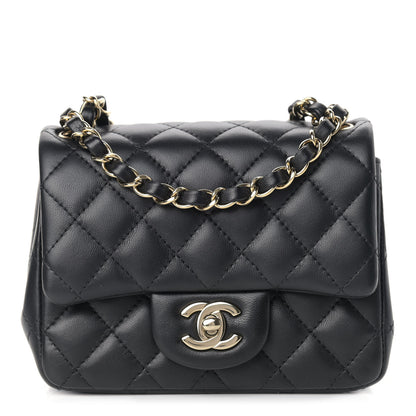 Chanel Lambskin Quilted Mini Square Flap Black 1 of 11