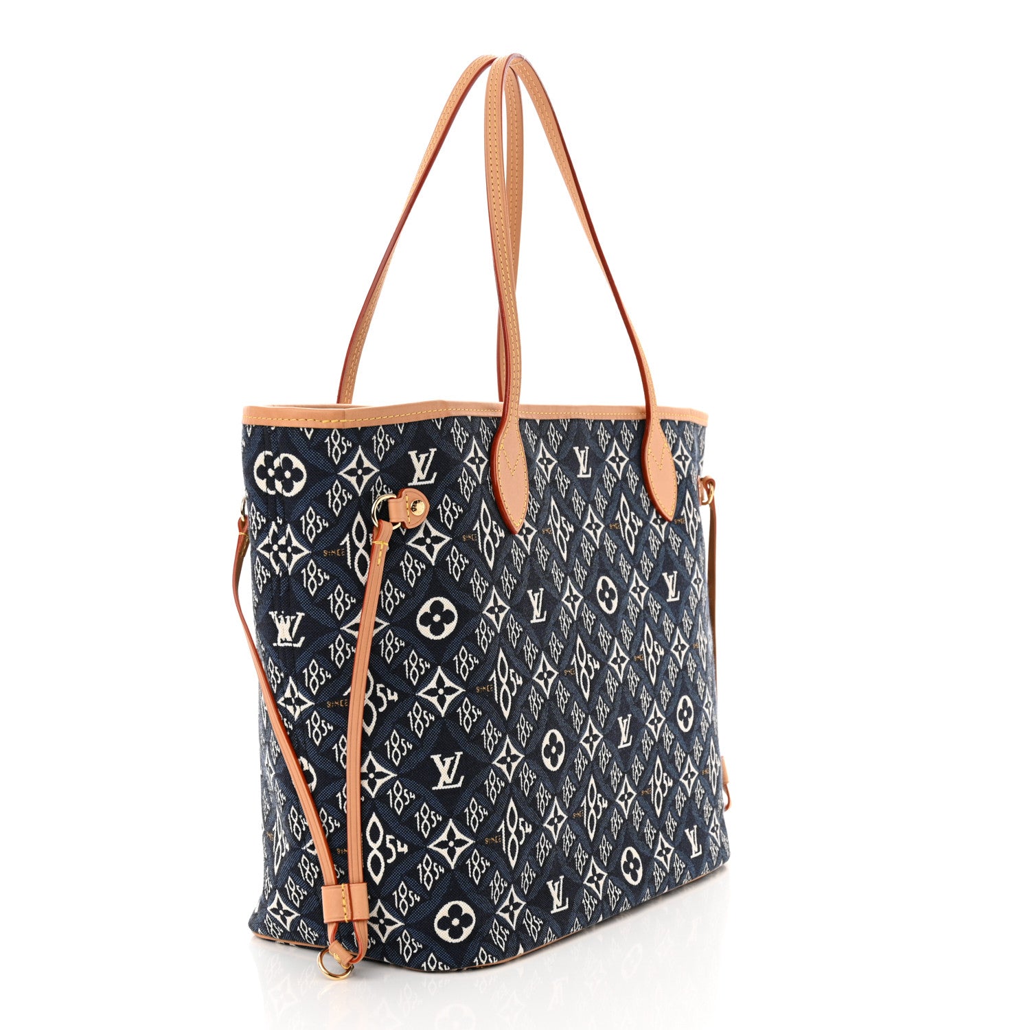 Louis Vuitton Jacquard Since 1854 Neverfull MM Blue 3 of 12