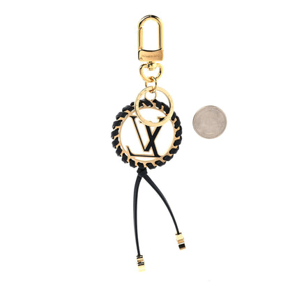 Louis Vuitton Metal Lambskin Enamel Very Bag Charm Key Holder Black 2 of 4
