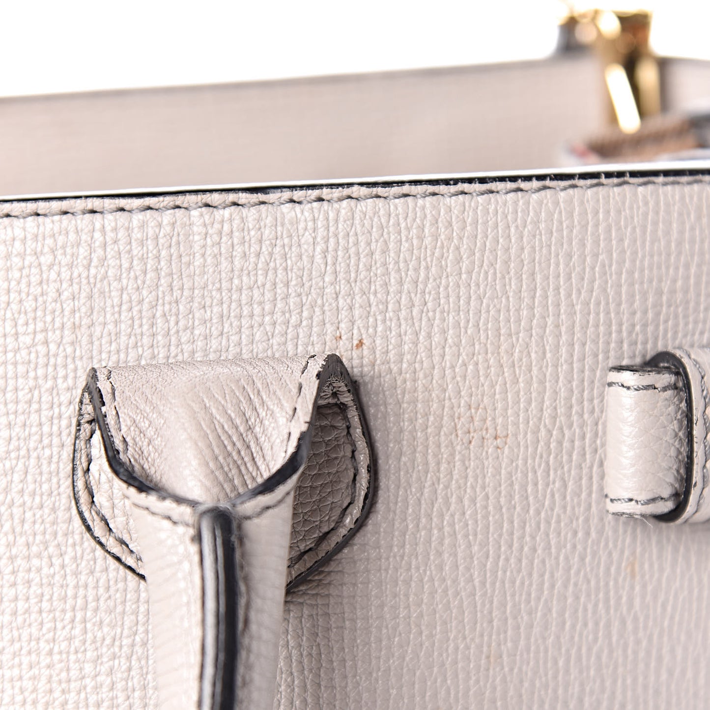 Derby Calfskin House Check Medium Banner Tote Pale Grey