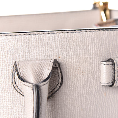 Burberry Derby Calfskin House Check Medium Banner Tote Pale Grey 10 of 18