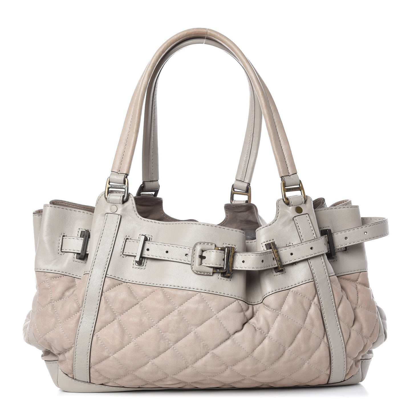 Lambskin Quilted Enmore Tote Grey