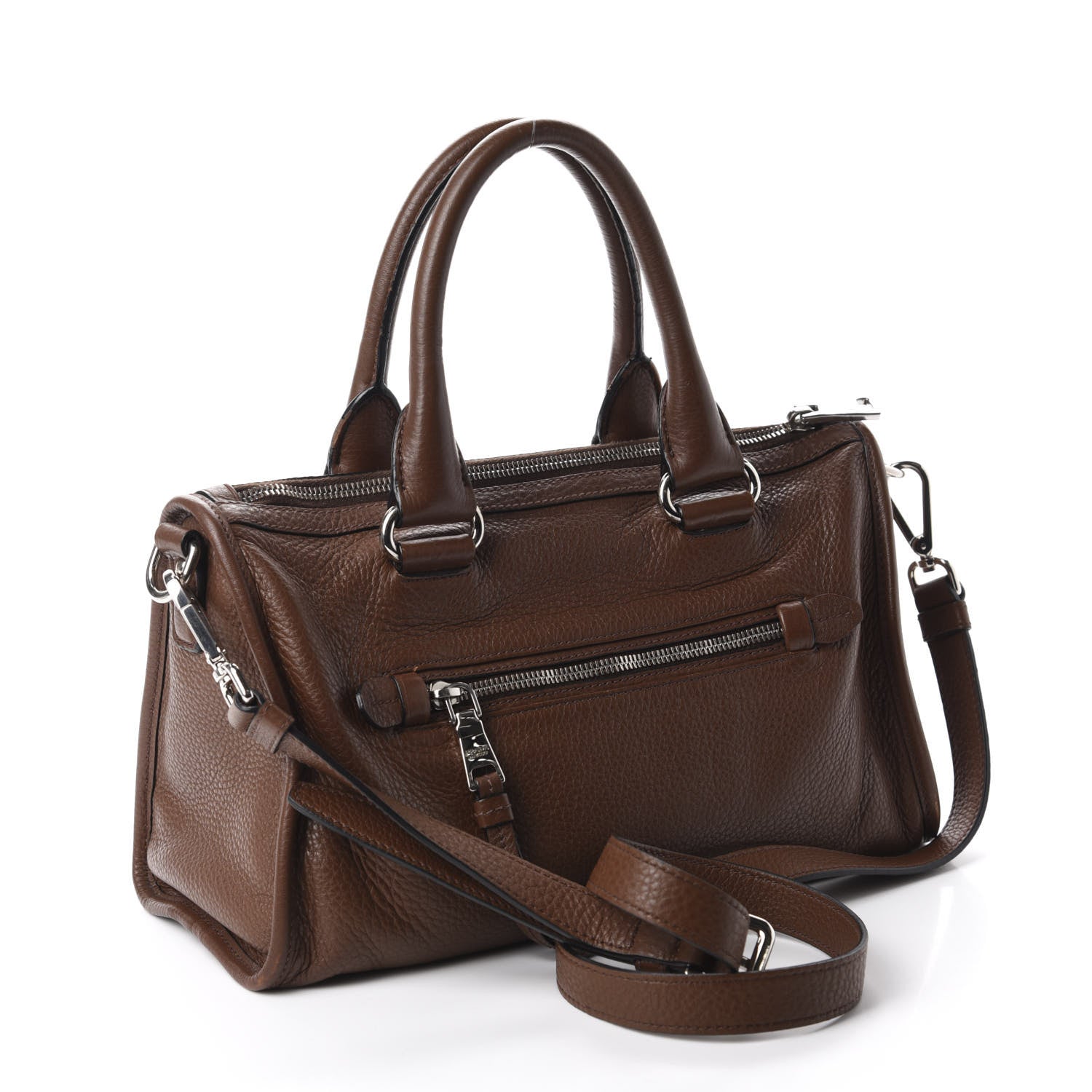 Prada Vitello Daino Shopping Satchel Palissandro 4 of 21