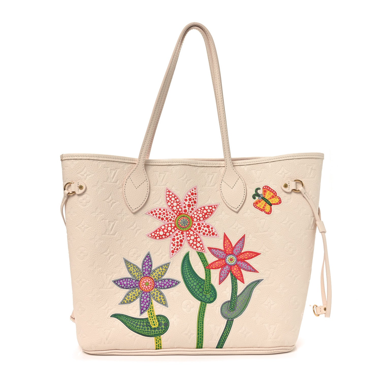 Louis Vuitton LV X YK Empreinte Inlaid Kusama Flowers Neverfull MM Quartz 1 of 11