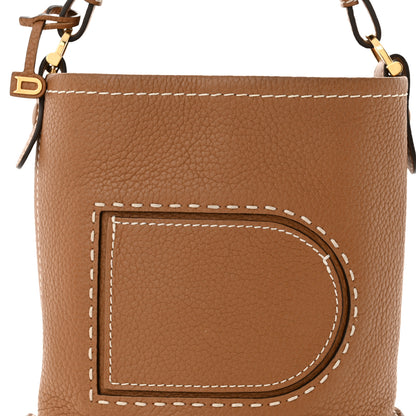 Delvaux Taurillon Mini Pin Daily Surpique Bucket Vegetal Ivory 7 of 9