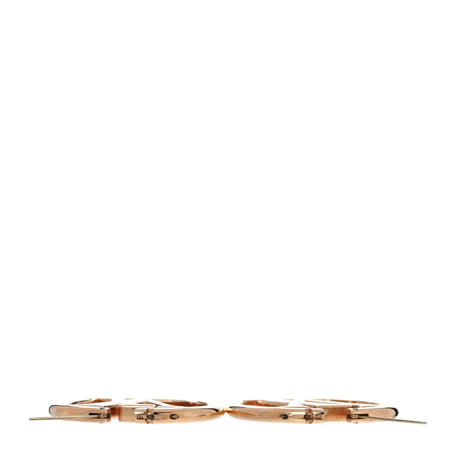 Metal Louise Hoop Earrings Gold