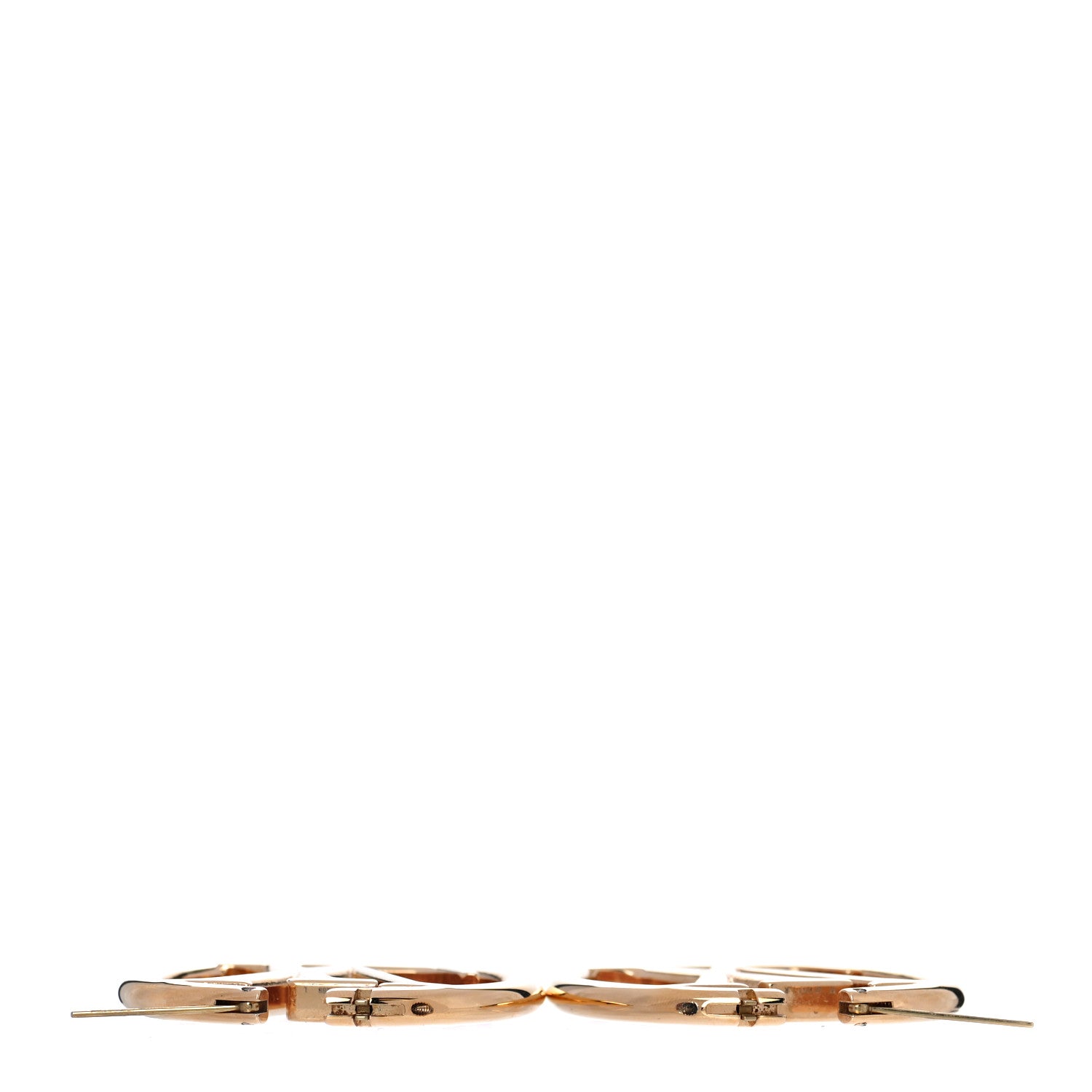 Louis Vuitton Metal Louise Hoop Earrings Gold 3 of 5