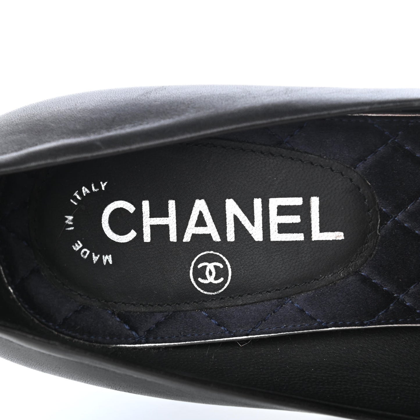 Lambskin Crystal CC Pumps 37 Black