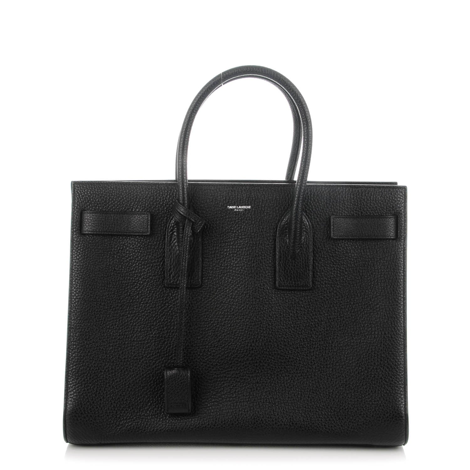 Saint Laurent Grained Calfskin Large Sac De Jour Black 1 of 7