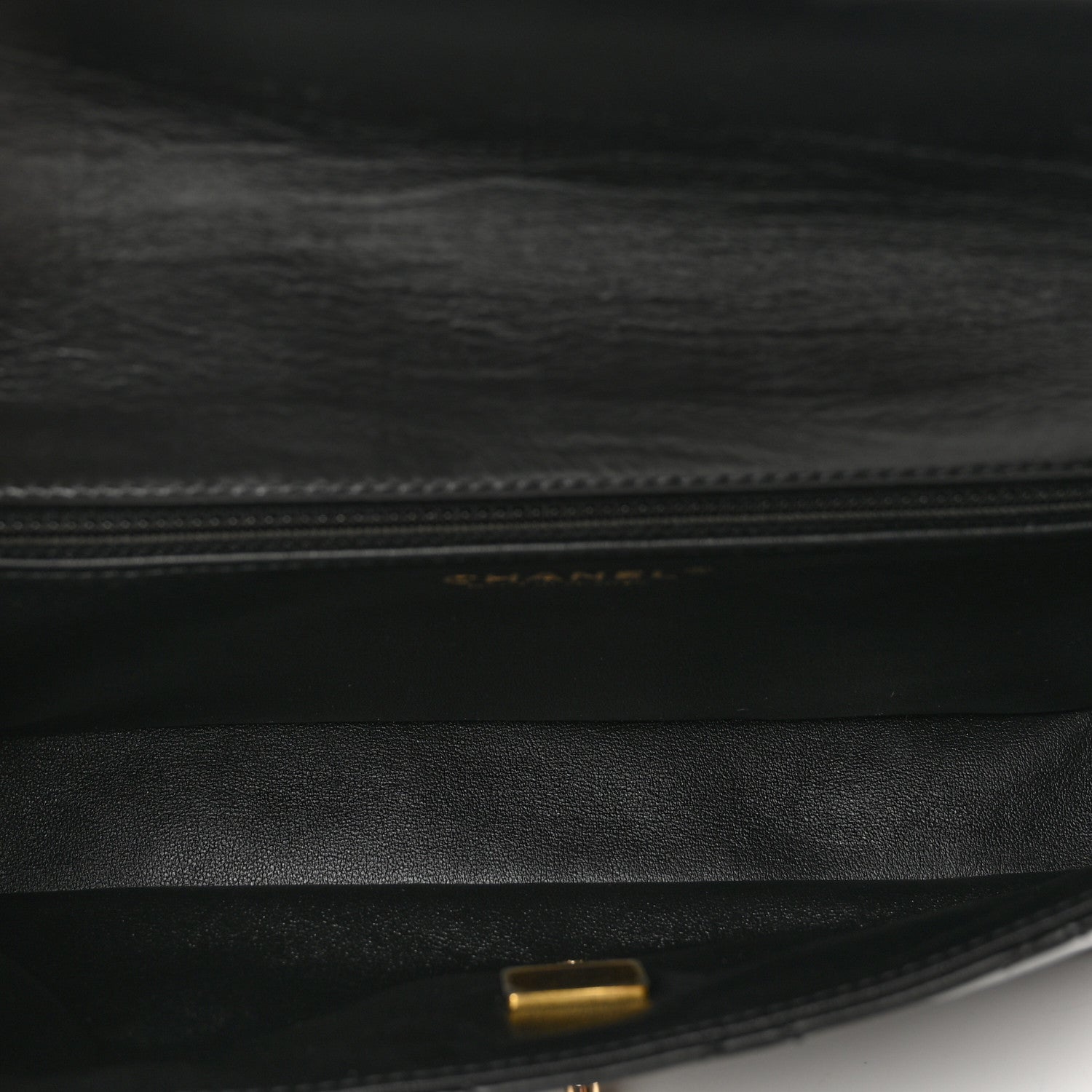 Chanel Crumpled Calfskin Quilted Clutch Black 5 of 7