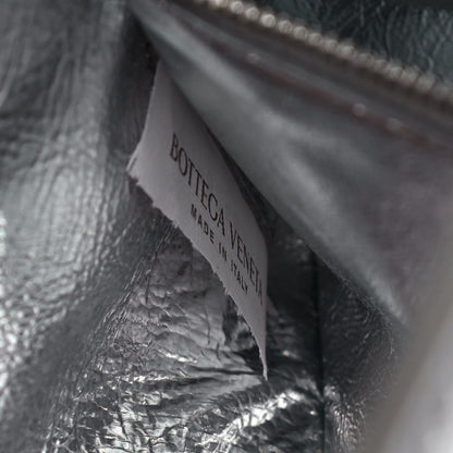 Bottega Veneta Metallic Lambskin Maxi Intrecciato Cassette Crossbody Bag Silver 6 of 13