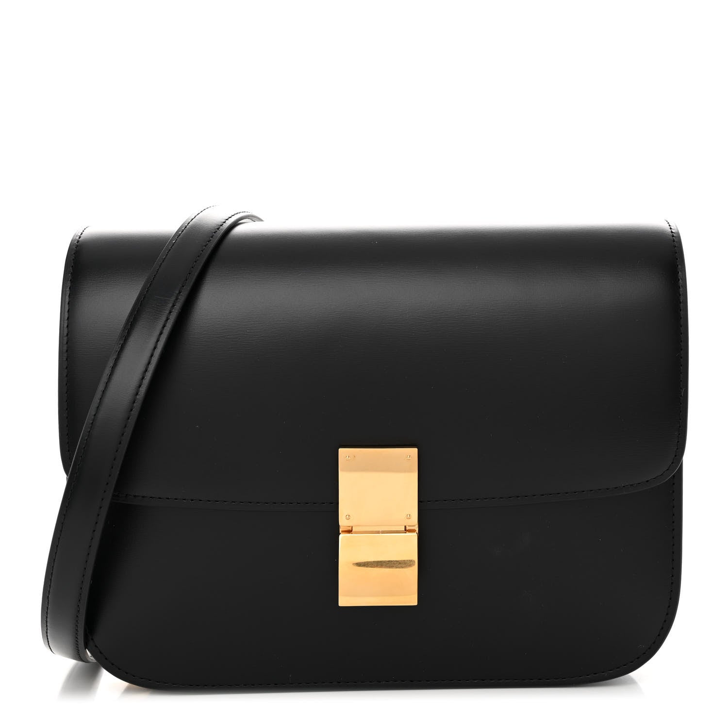 Celine Box Calfskin Medium Classic Box Flap Bag Black 1 of 11