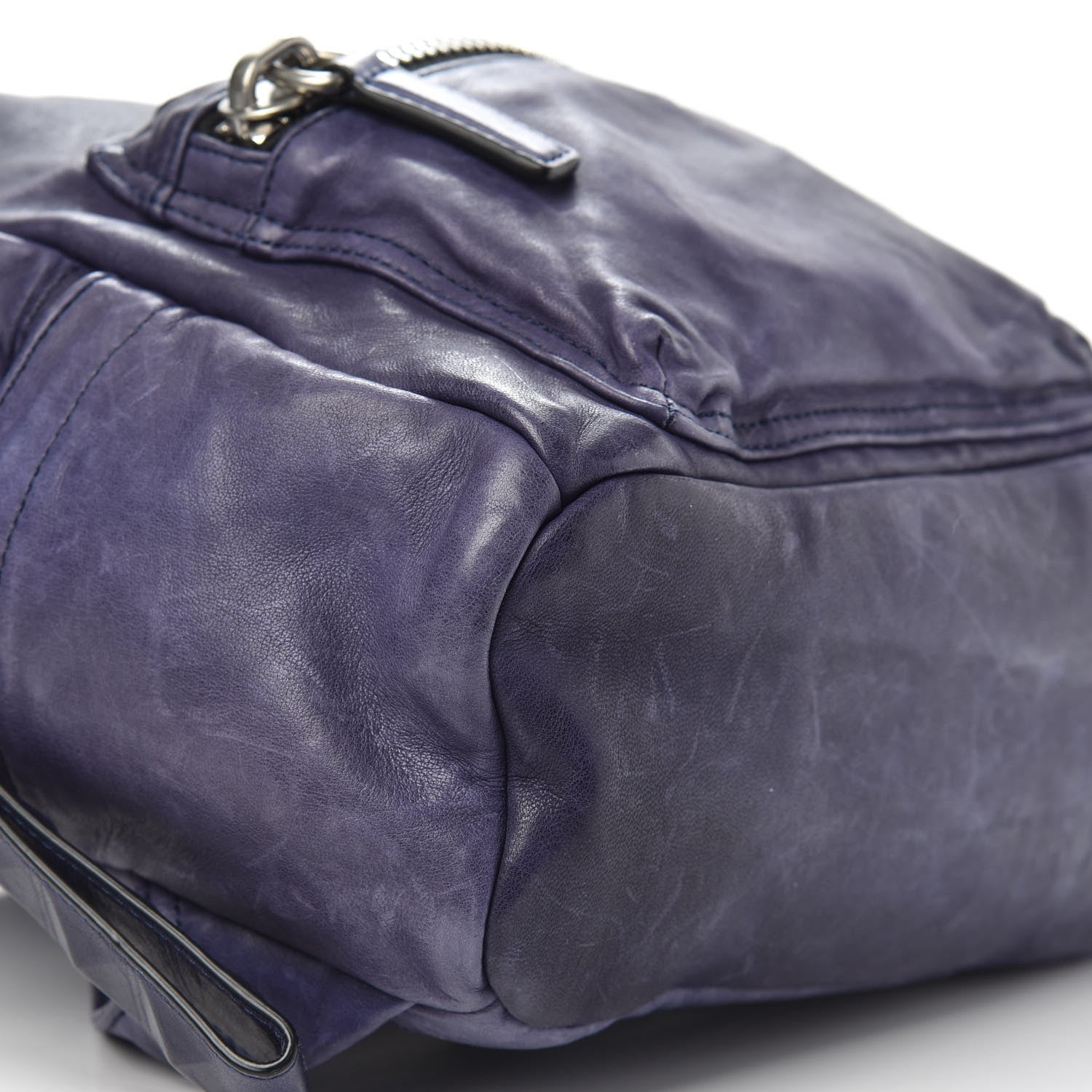 MCM Lambskin Small Tumbler Backpack Navy 9 of 9